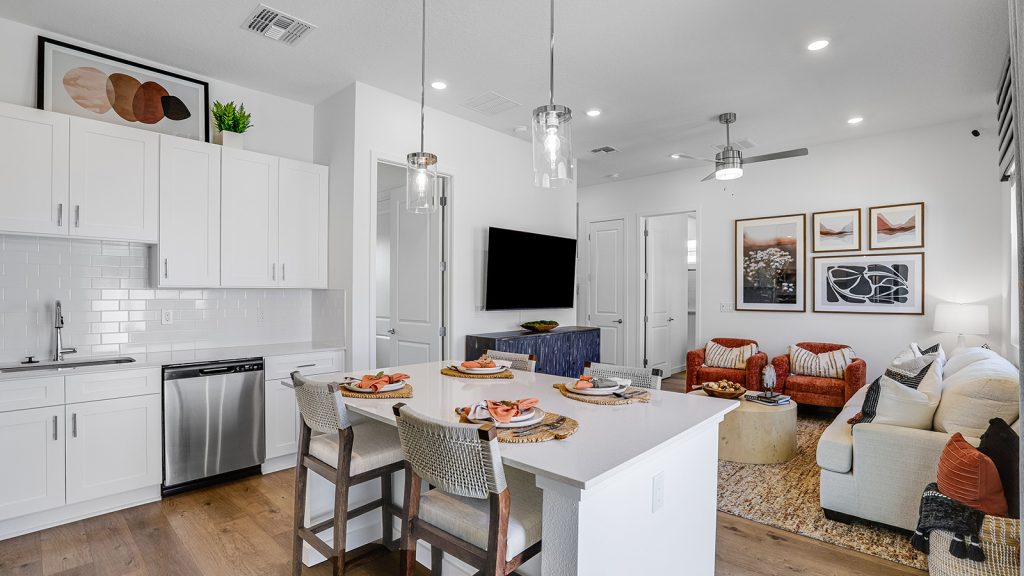 kitchen to living room